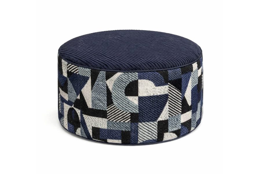 הדום עגול 60/30 גאומטרי כחולים