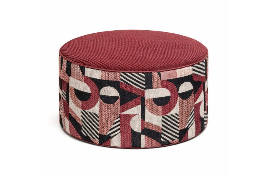 הדום עגול 60/30 גאומטרי בורדו