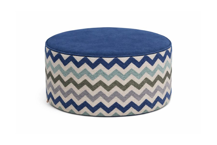 הדום עגול 60/30  זיג זג כחול ירוק